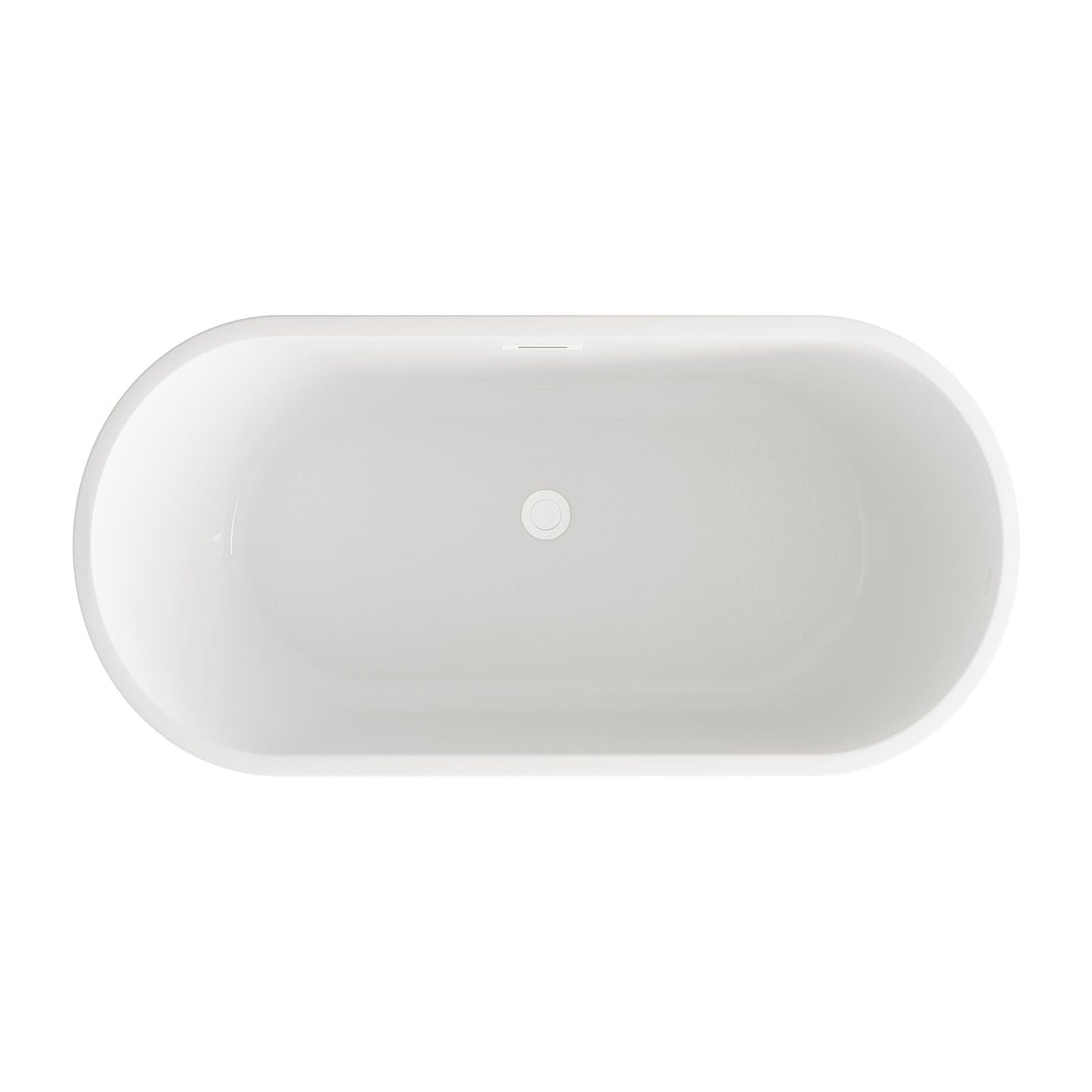 Odette 59" Soaking Bathtub in Glossy White