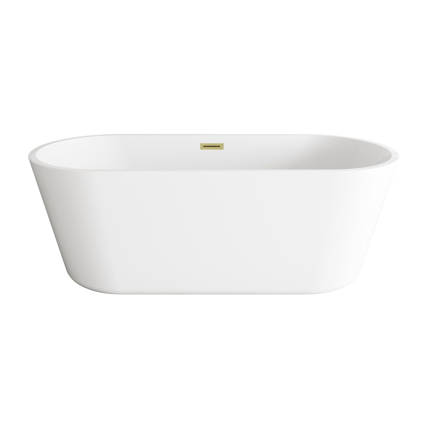 Odette 65" Soaking Bathtub in Glossy White