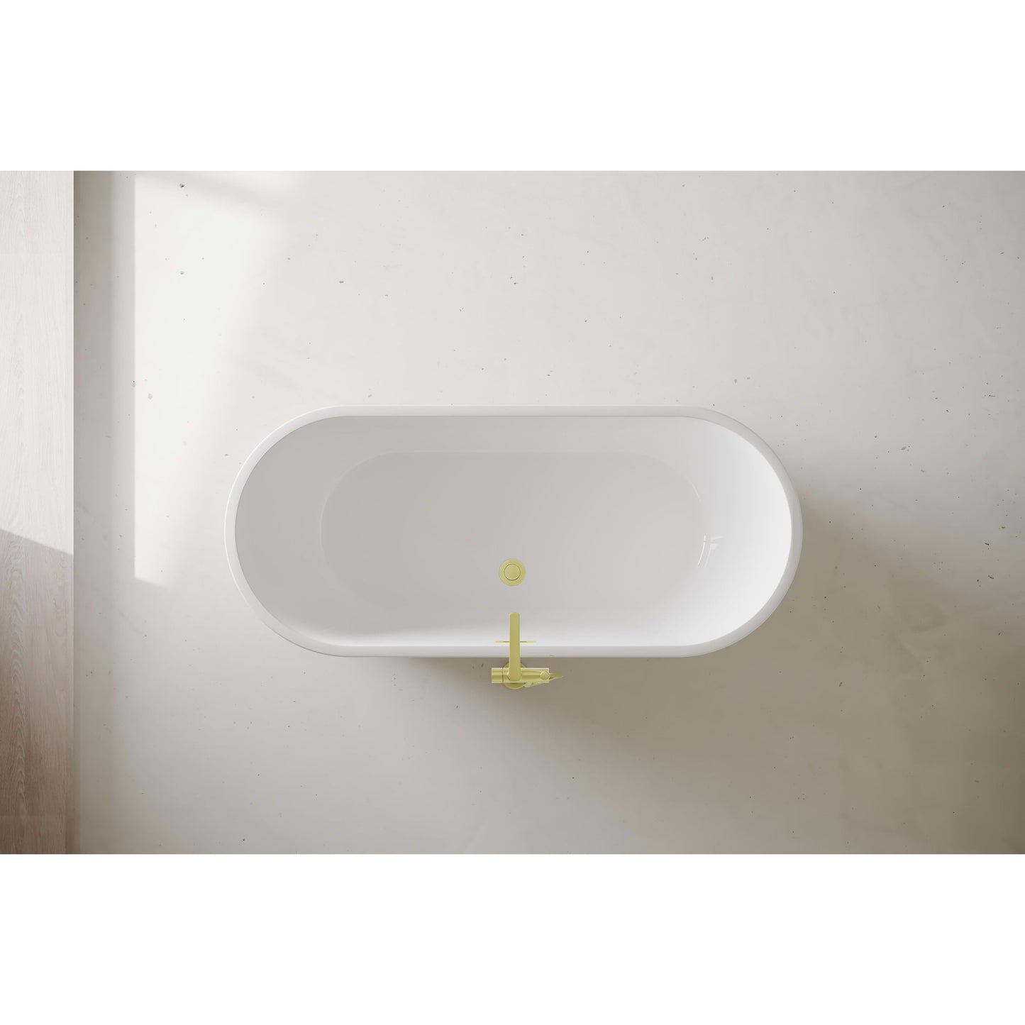 Odette 65" Soaking Bathtub in Glossy White