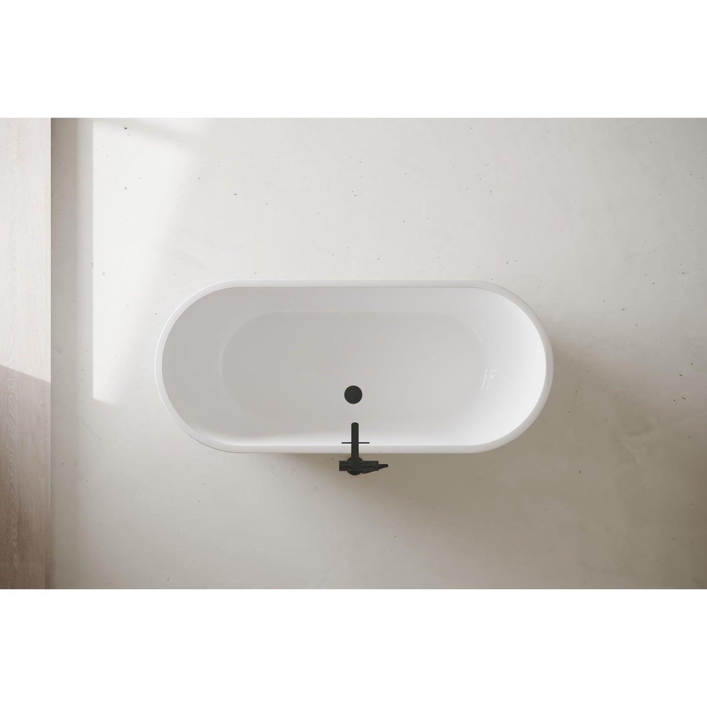 Odette 65" Soaking Bathtub in Glossy White