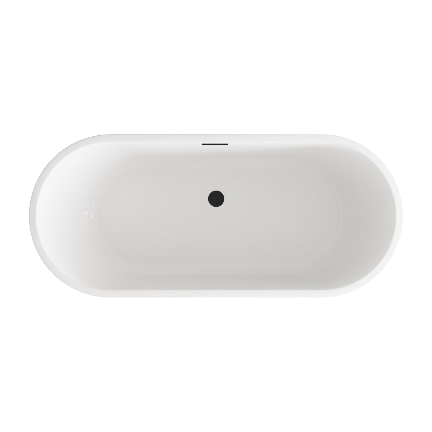 Odette 65" Soaking Bathtub in Glossy White