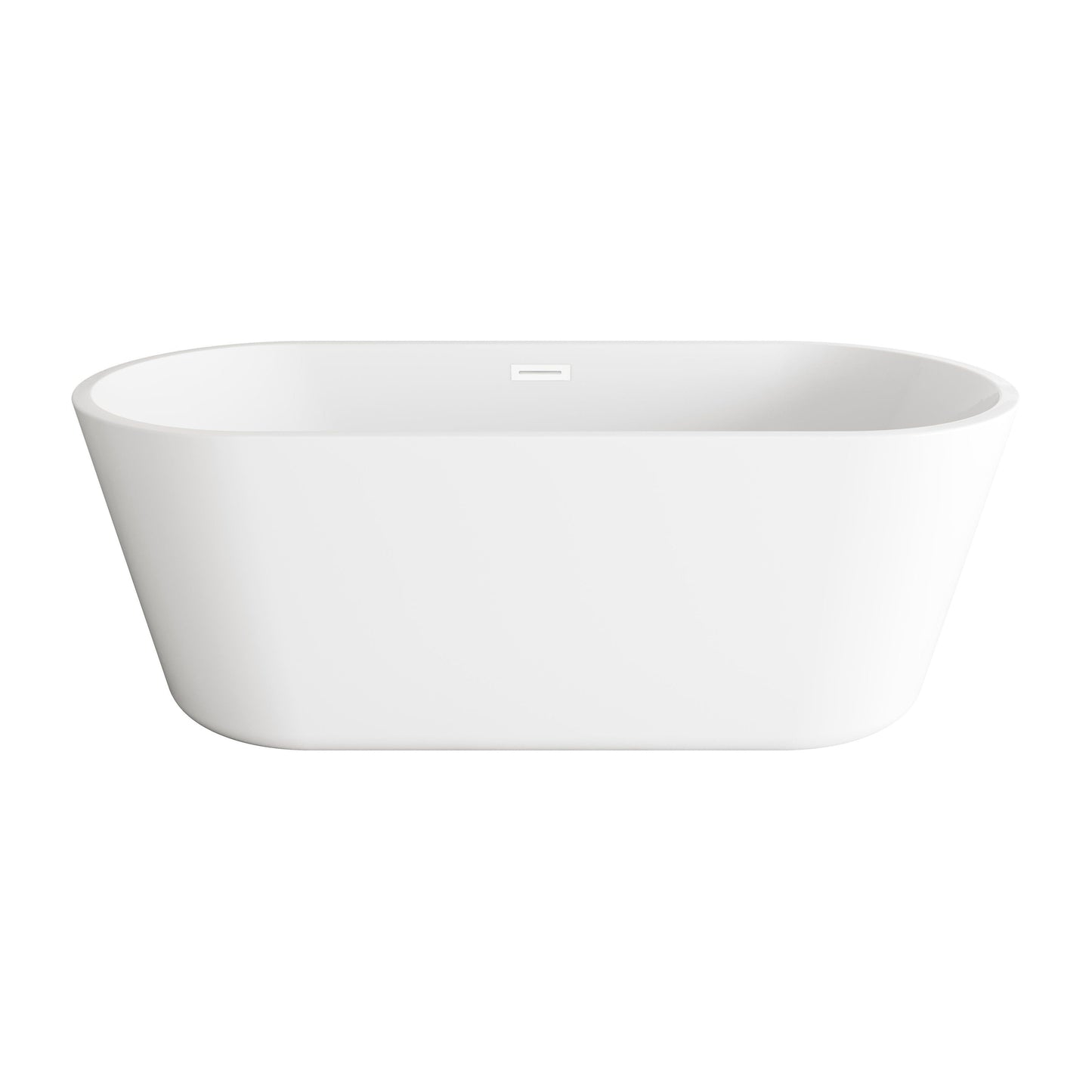 Odette 65" Soaking Bathtub in Glossy White