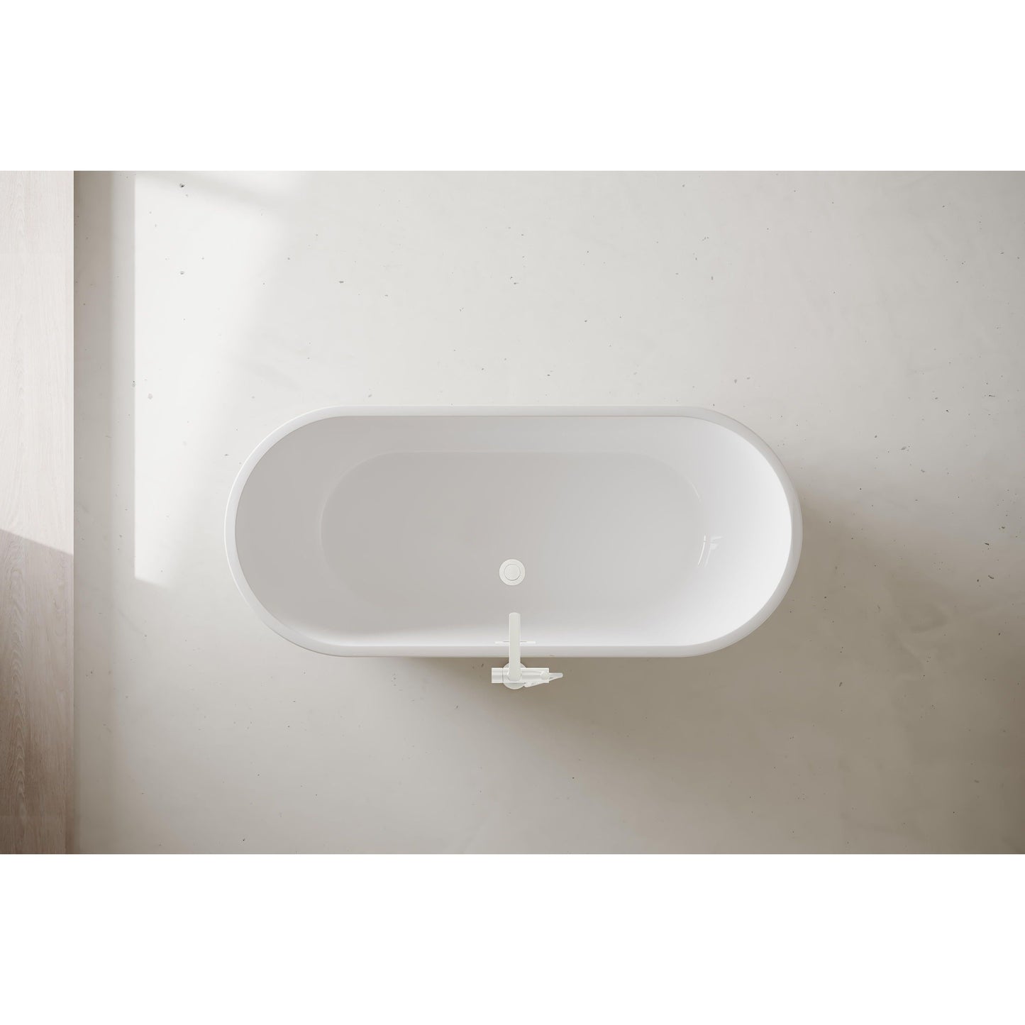 Odette 65" Soaking Bathtub in Glossy White