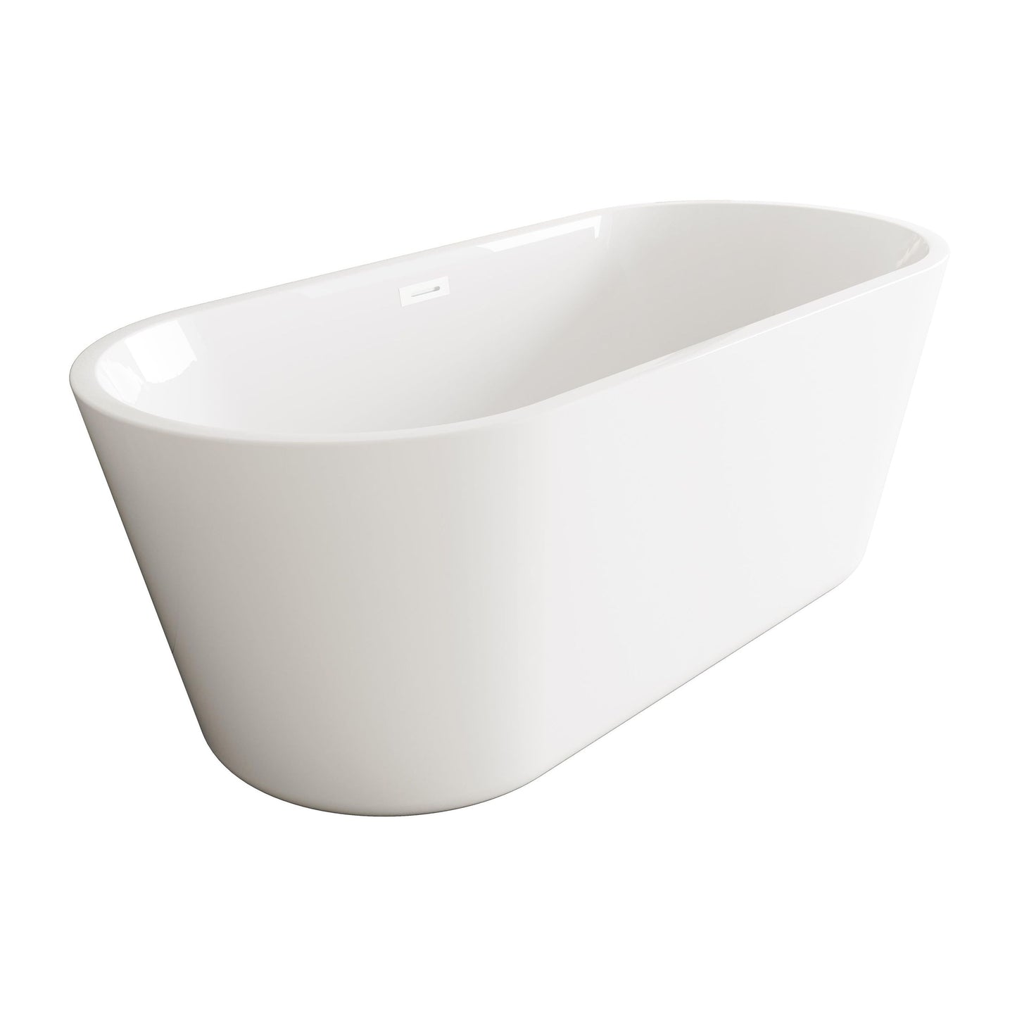 Odette 65" Soaking Bathtub in Glossy White