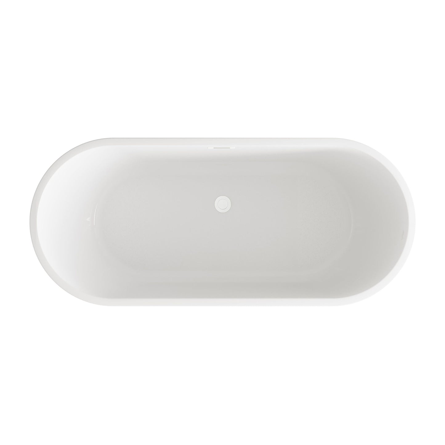 Odette 65" Soaking Bathtub in Glossy White