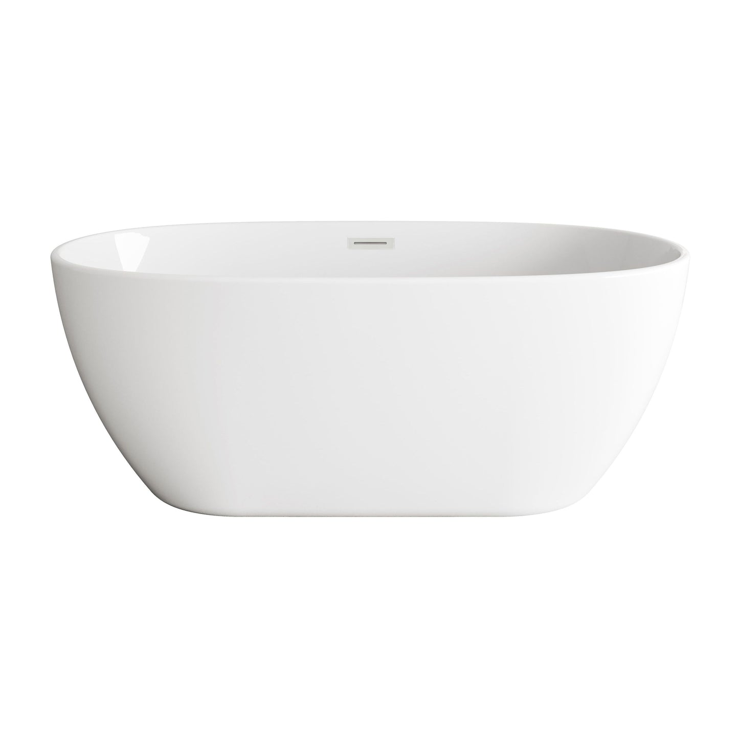 Allegra 59" Soaking Bathtub in Glossy White