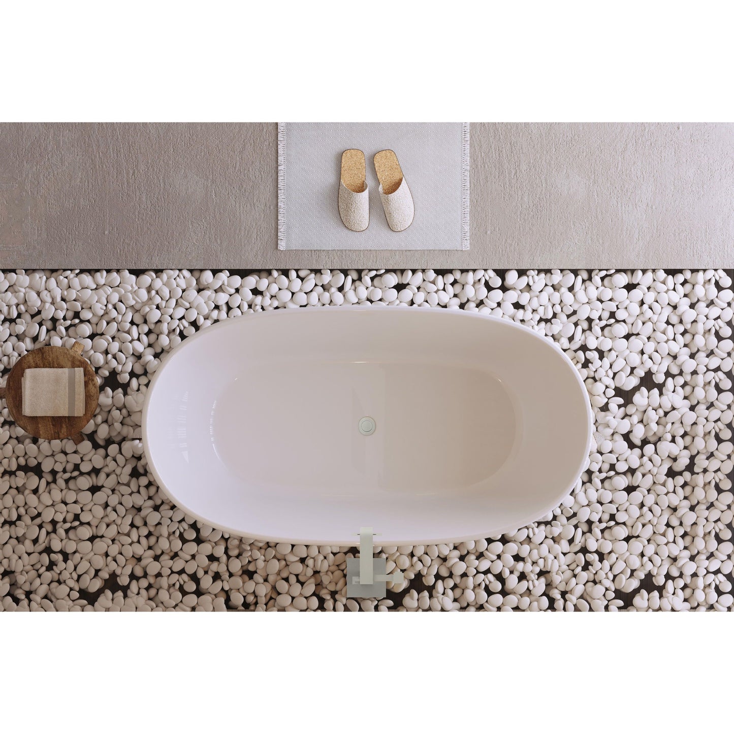 Allegra 59" Soaking Bathtub in Glossy White