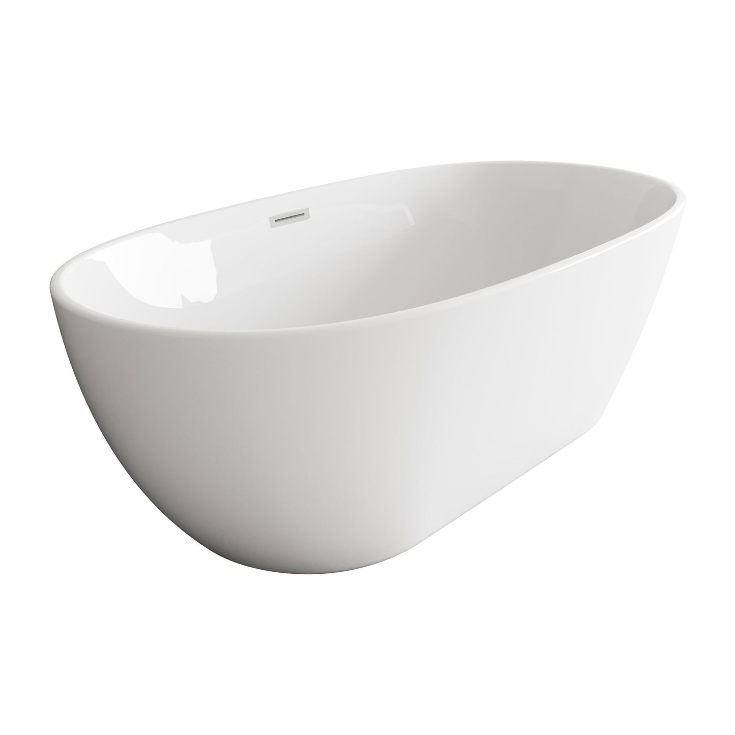 Allegra 59" Soaking Bathtub in Glossy White