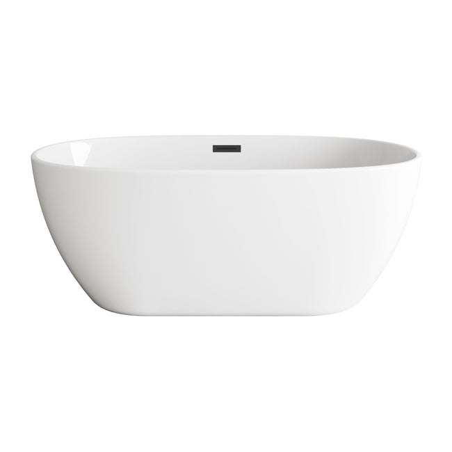 Allegra 59" Soaking Bathtub in Glossy White