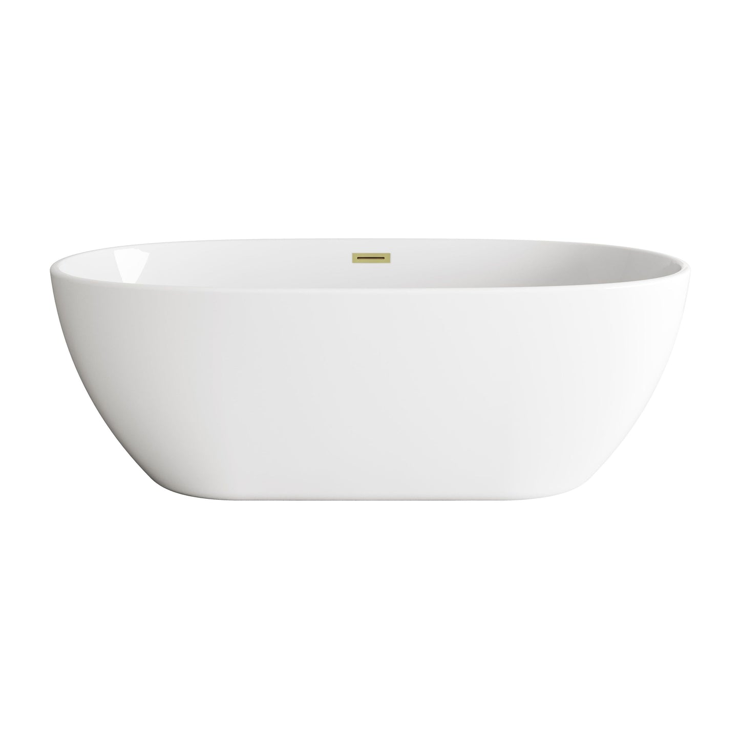 Allegra 67" Soaking Bathtub in Glossy White