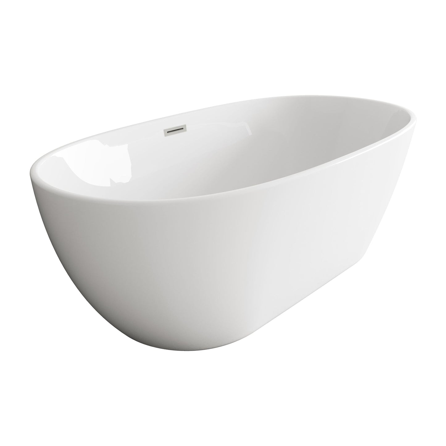 Allegra 67" Soaking Bathtub in Glossy White