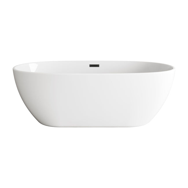 Allegra 67" Soaking Bathtub in Glossy White