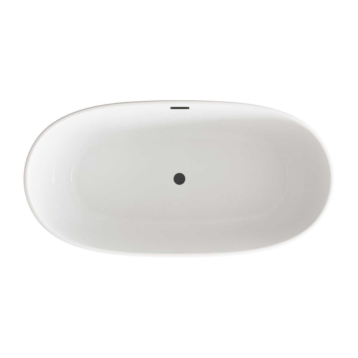 Allegra 67" Soaking Bathtub in Glossy White