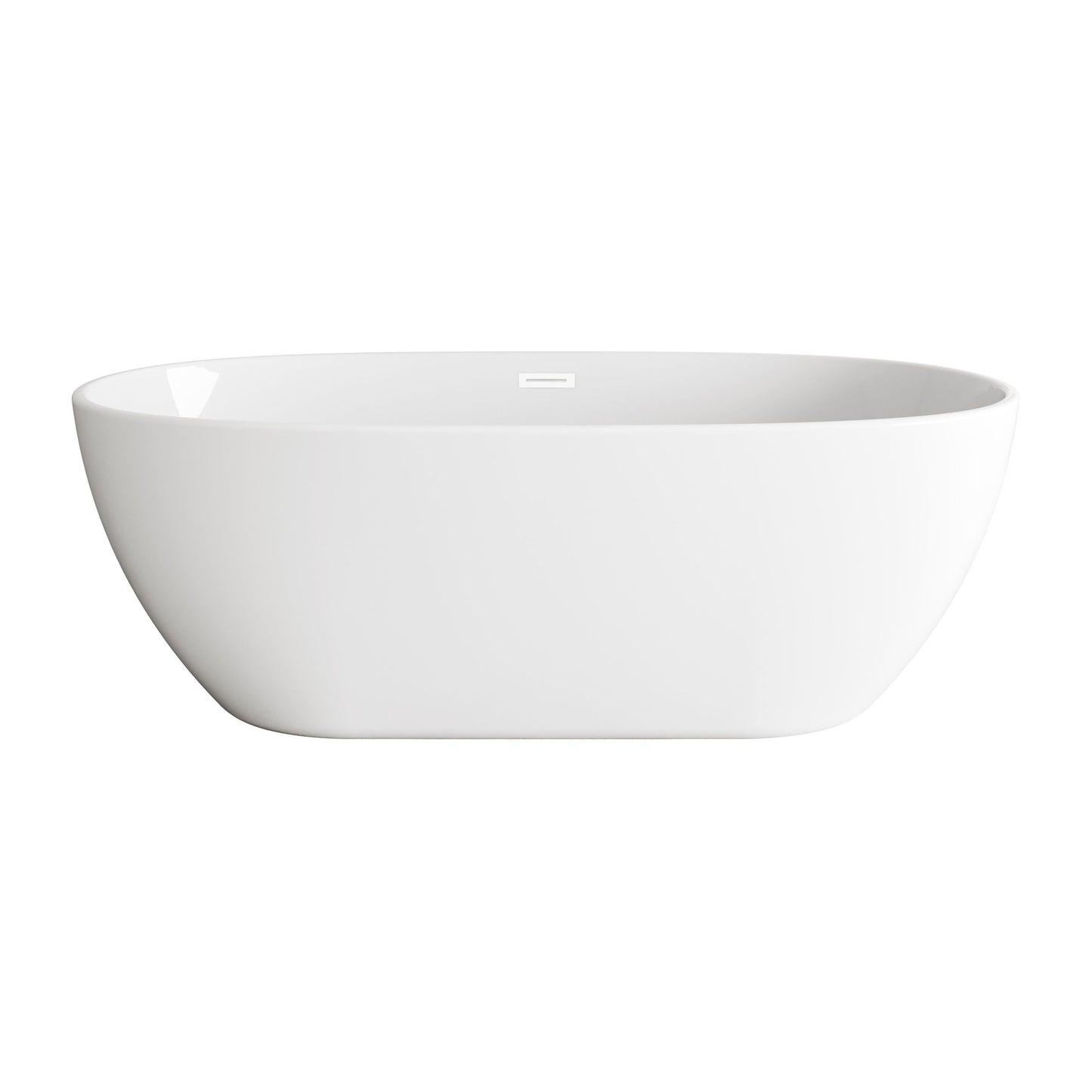 Allegra 67" Soaking Bathtub in Glossy White