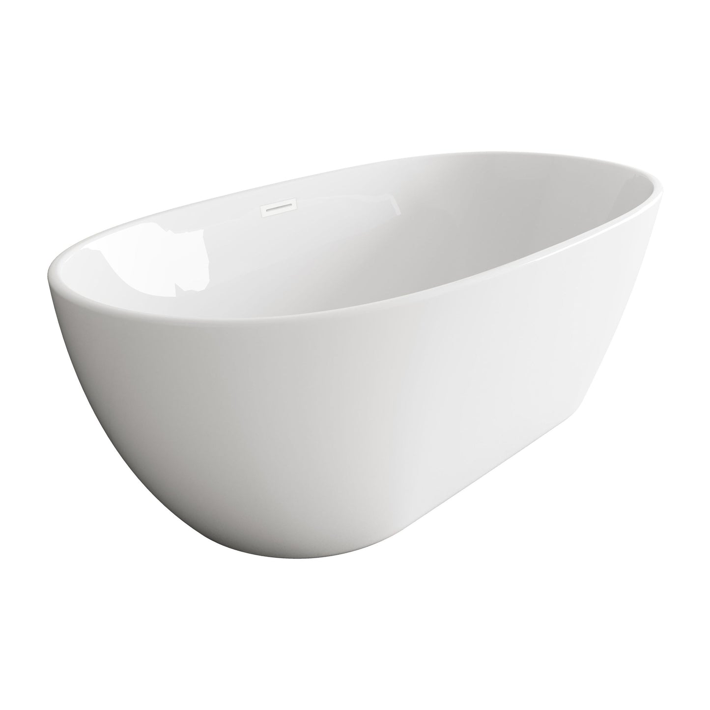 Allegra 67" Soaking Bathtub in Glossy White