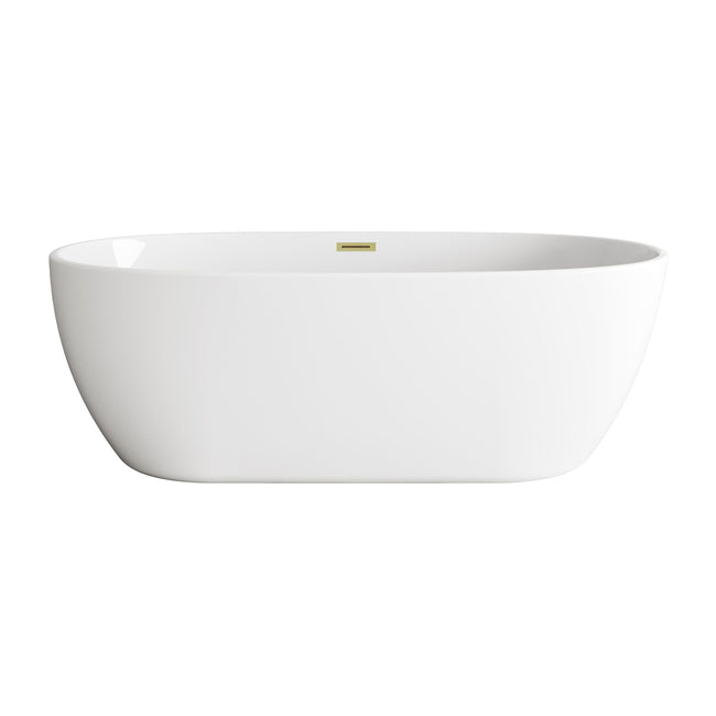 Allegra 77" Soaking Bathtub in Glossy White