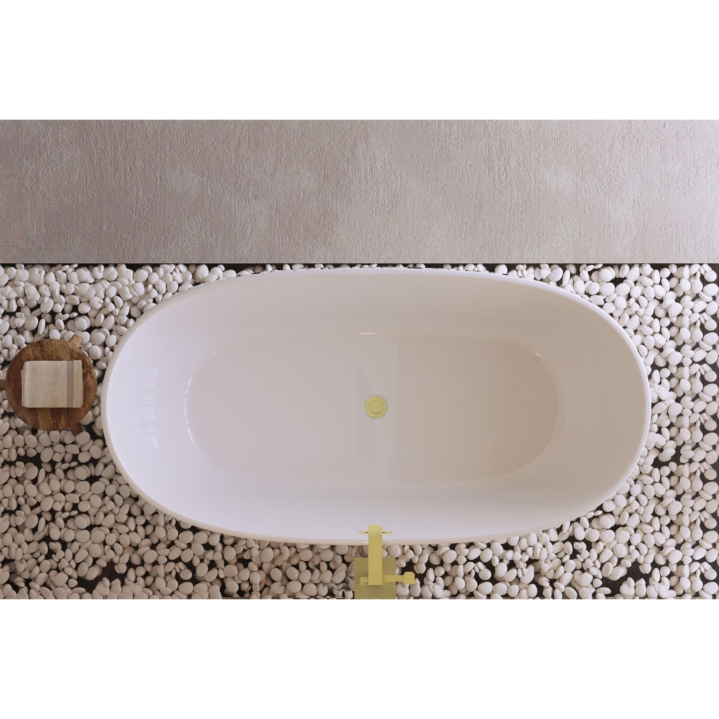 Allegra 77" Soaking Bathtub in Glossy White