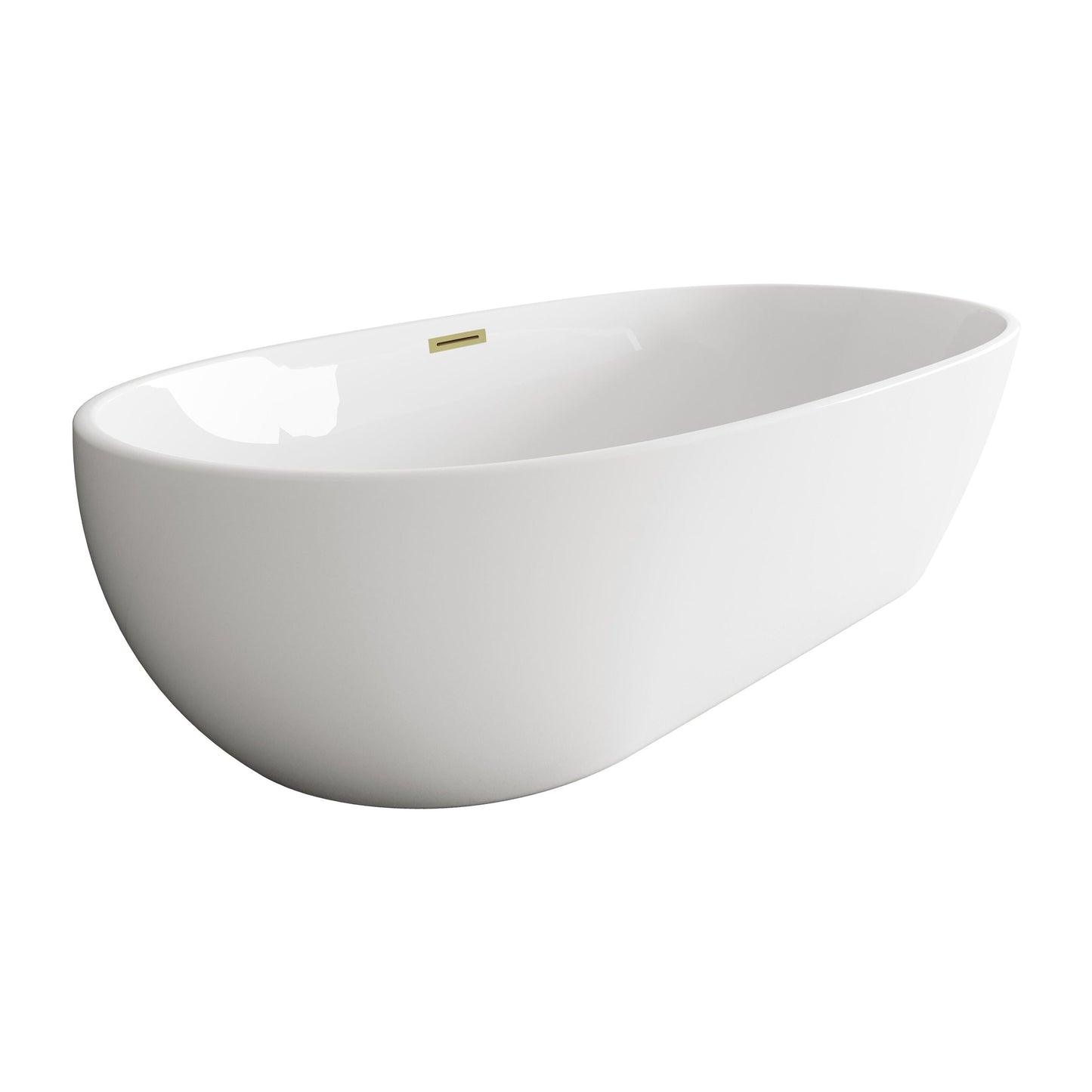 Allegra 77" Soaking Bathtub in Glossy White