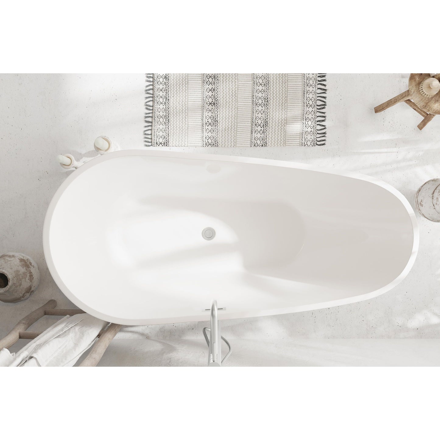 Clinton 67" Bathtub in Glossy White