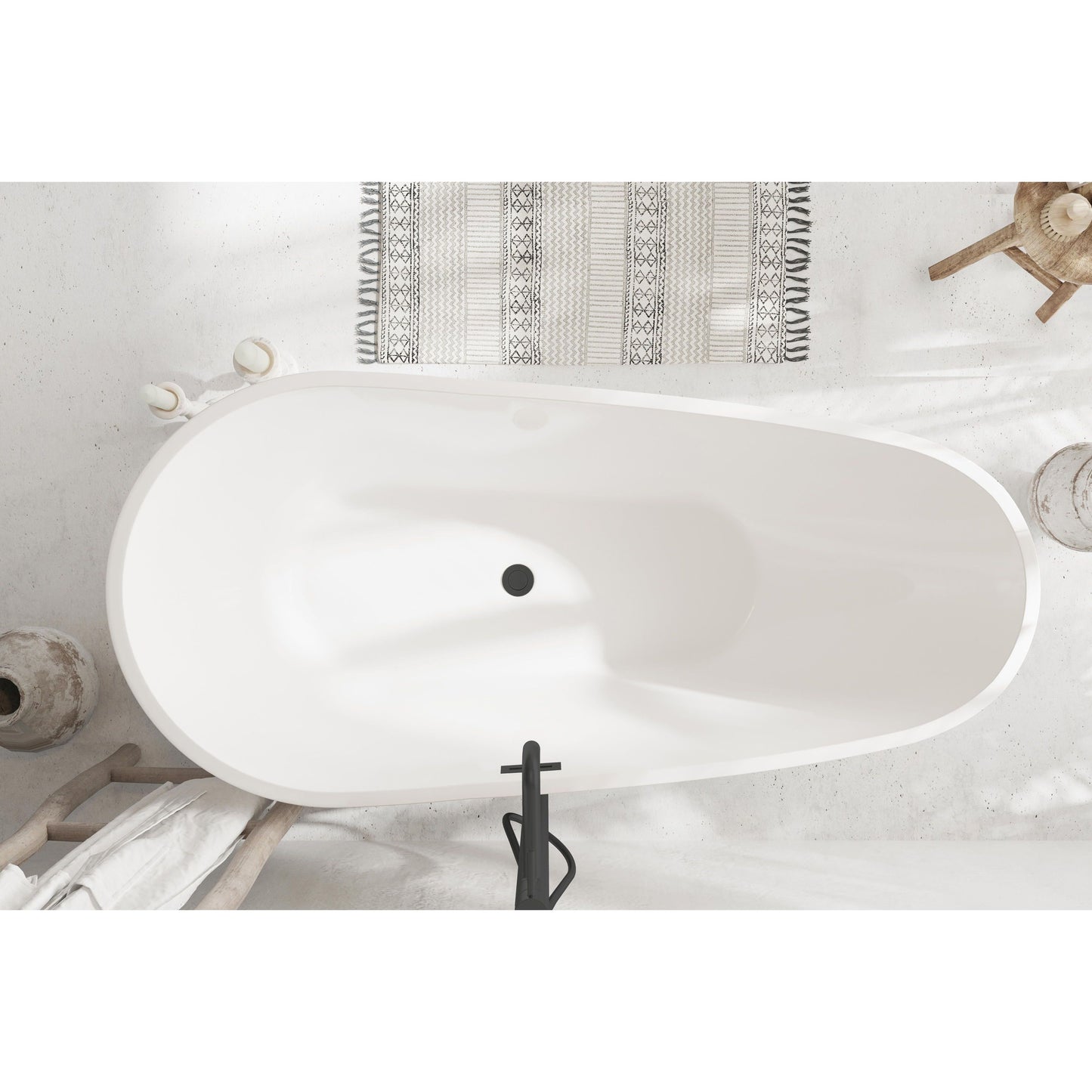 Clinton 67" Bathtub in Glossy White