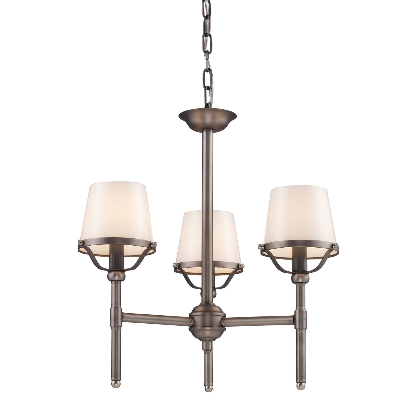 08060-AP - Sutton Place 19'' Wide 3-Light Chandelier - Pewter