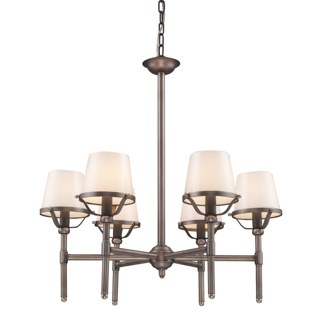 08065-AP - Sutton Place 25'' Wide 6-Light Chandelier - Pewter