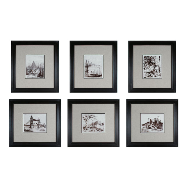 10016-S6 - 18th Century Ink Reproductions (6-piece Set)