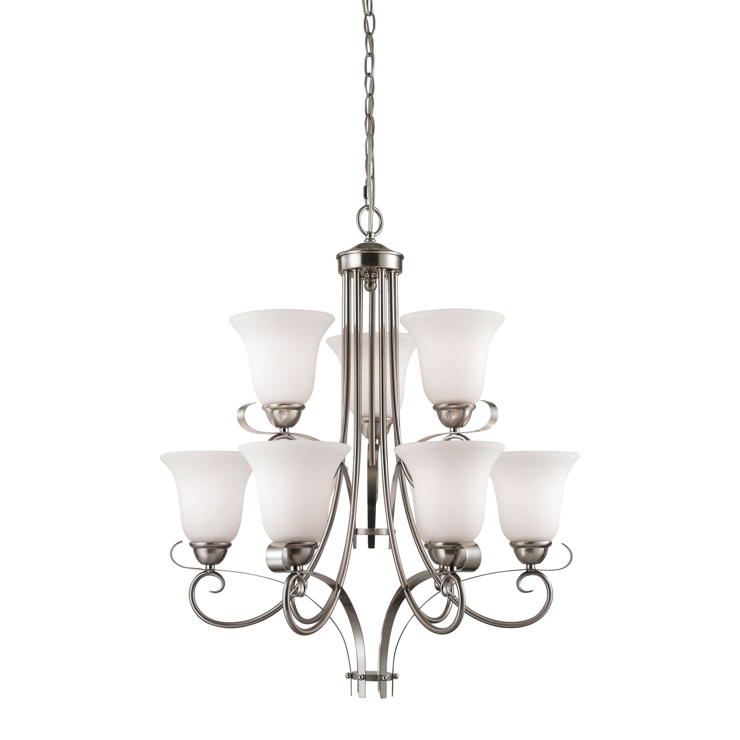 1009CH/20 - Brighton 25'' Wide 9-Light Chandelier - Brushed Nickel