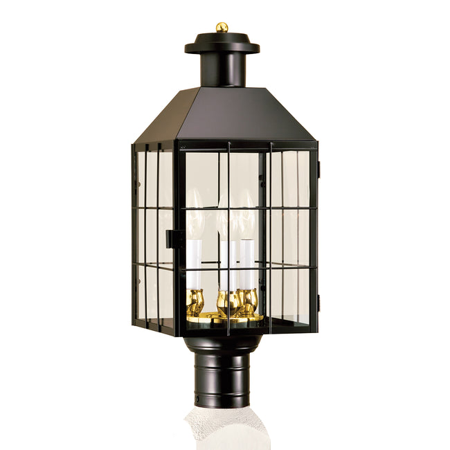 1056-BL-CL - American Heritage Outdoor Post Lantern - Black