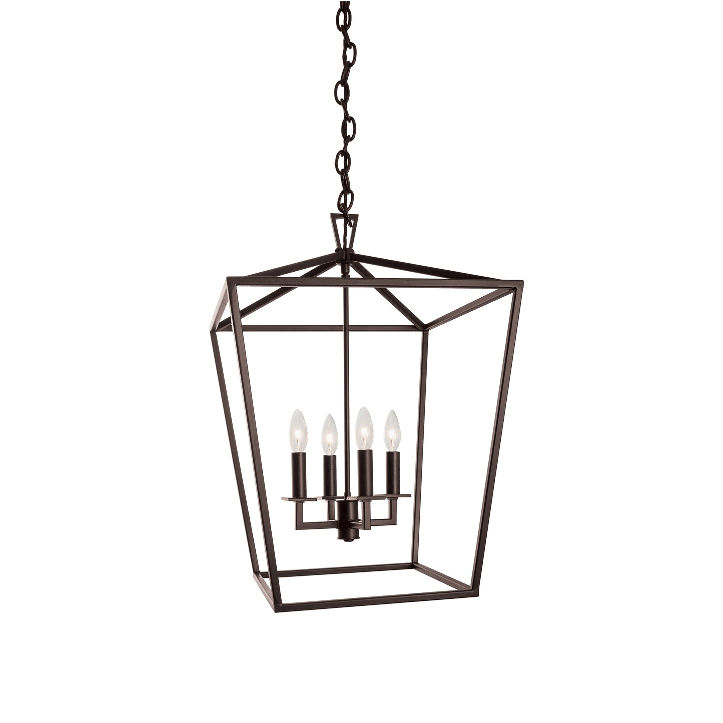 1081-BR-NG - Cage Pendant Light - Bronze