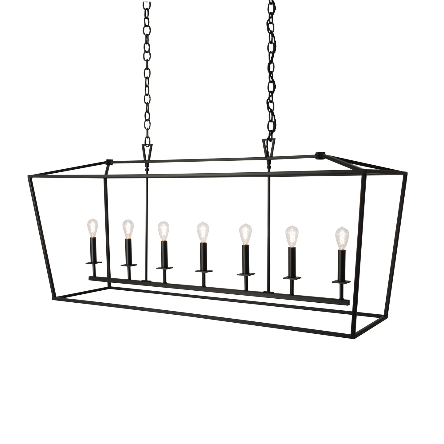 1083-MB-NG - Cage Pendant Light - Matte Black