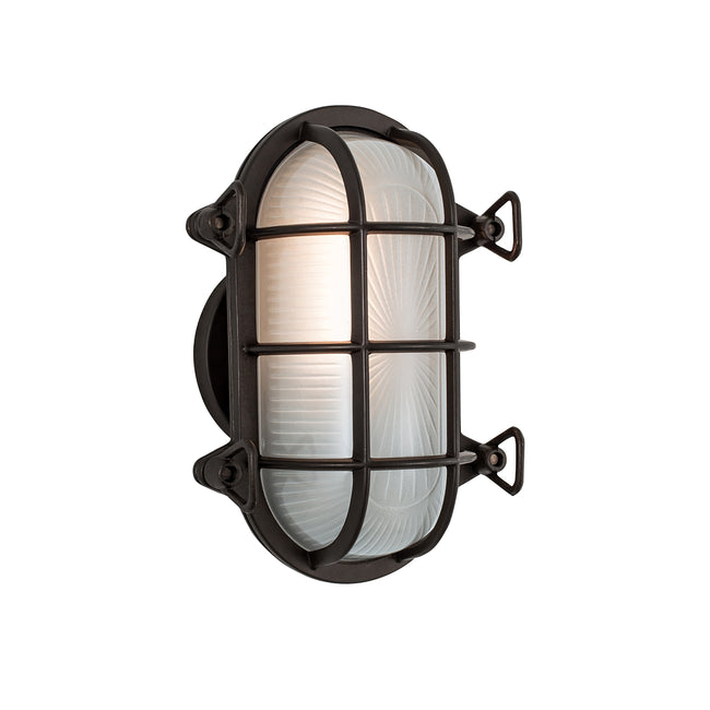 1101-BR-FR - Mariner Oblong Outdoor Wall Light - Bronze With Frosted Glass