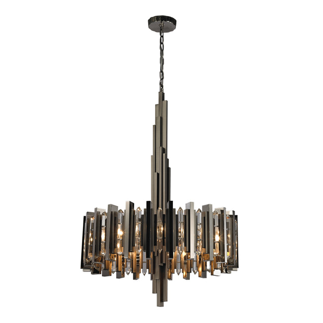 1140-016 - Industrialist 30'' Wide 8-Light Pendant - MatteBlack Nickel