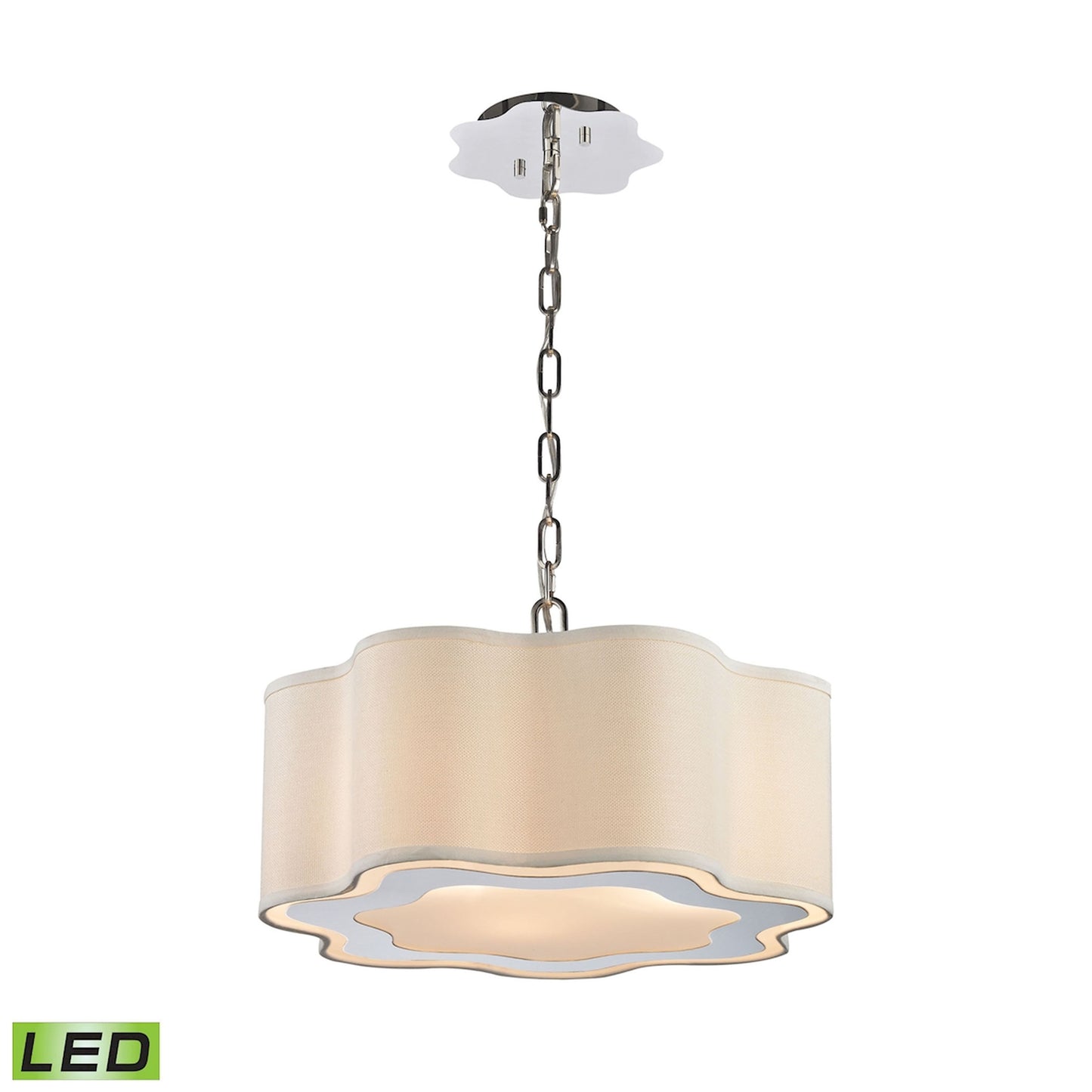 1140-018-LED - Villoy 18'' Wide 3-Light Pendant - Polished Nickel