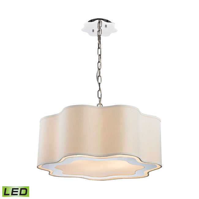 1140-019-LED - Villoy 24'' Wide 6-Light Pendant - Polished Nickel