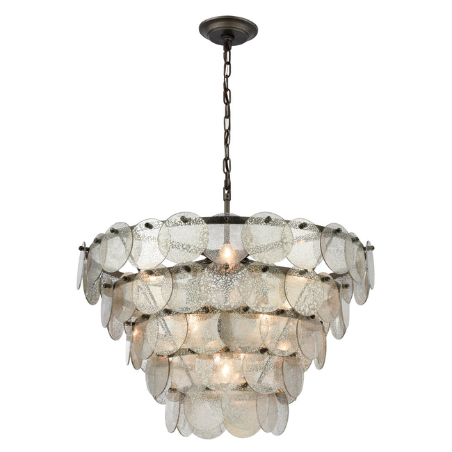 1141-084 - Airesse 25'' Wide 9-Light Chandelier - Brushed Slate