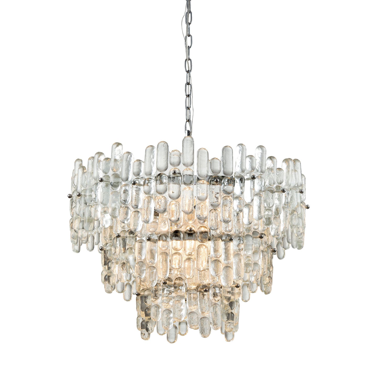 1141-086 - Icy Reception 27'' Wide 9-Light Chandelier - Chrome