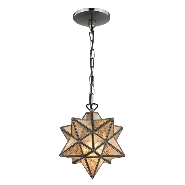 1145-009 - Moravian Star 9'' Wide 1-Light Mini Pendant - Oil Rubbed Bronze