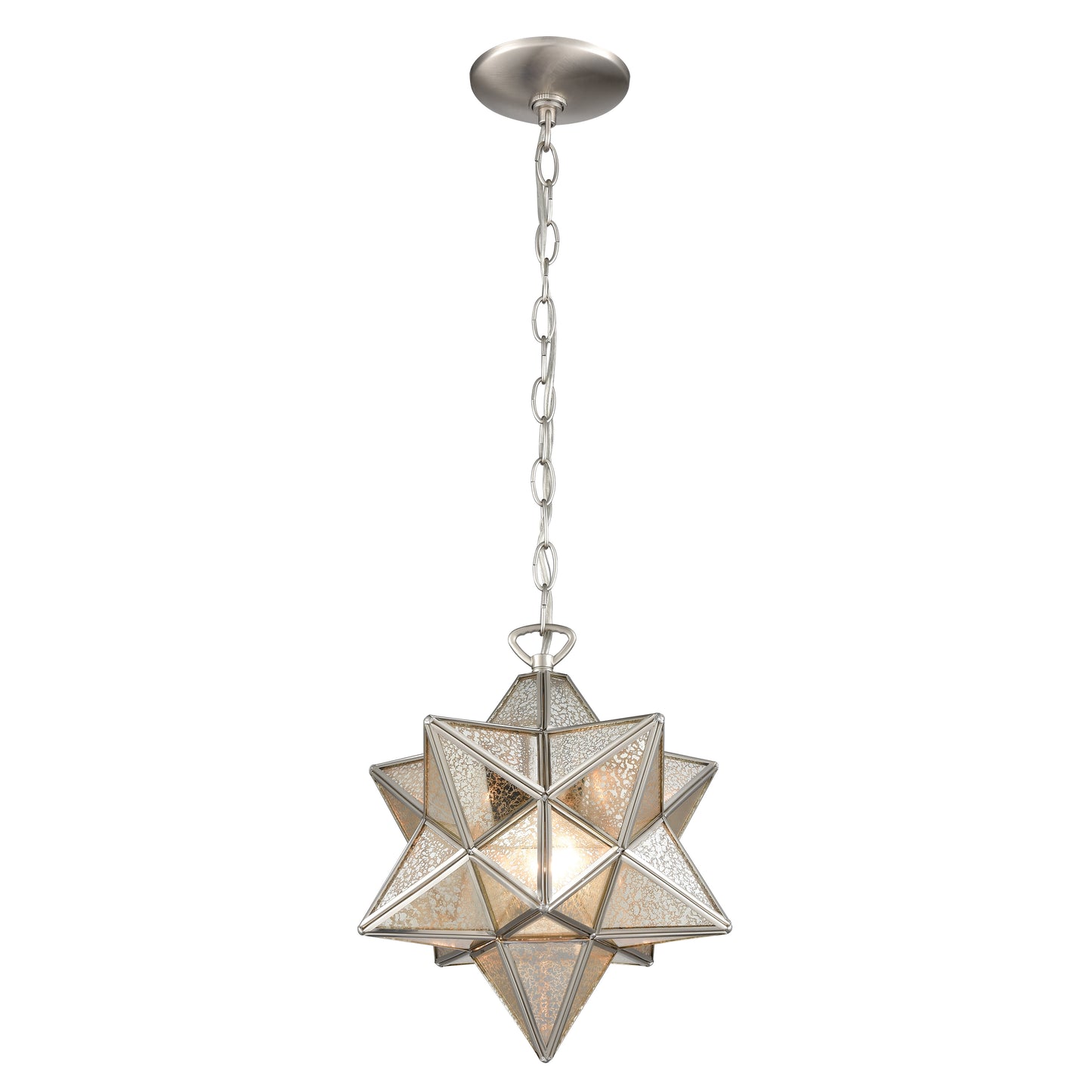 1145-022 - Moravian Star 12'' Wide 1-Light Mini Pendant - Antique Nickel