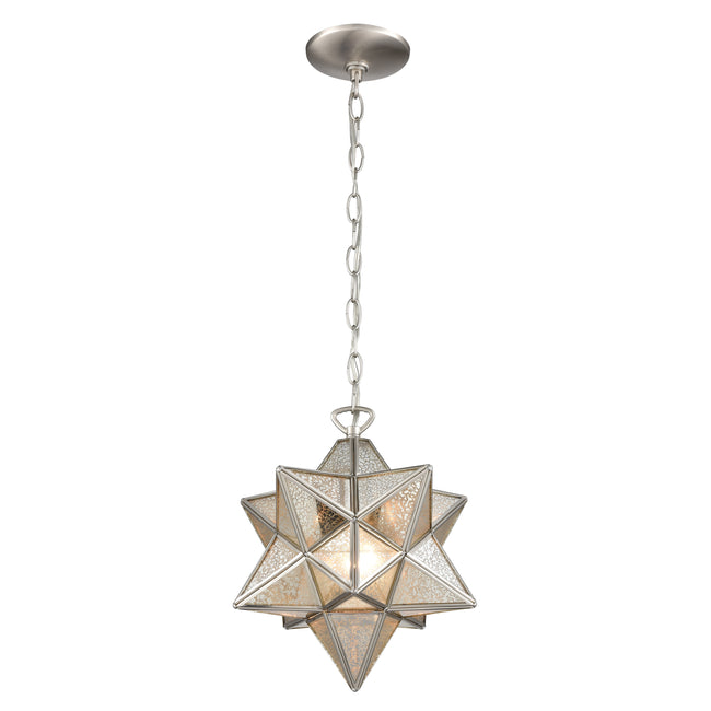 1145-022 - Moravian Star 12'' Wide 1-Light Mini Pendant - Antique Nickel