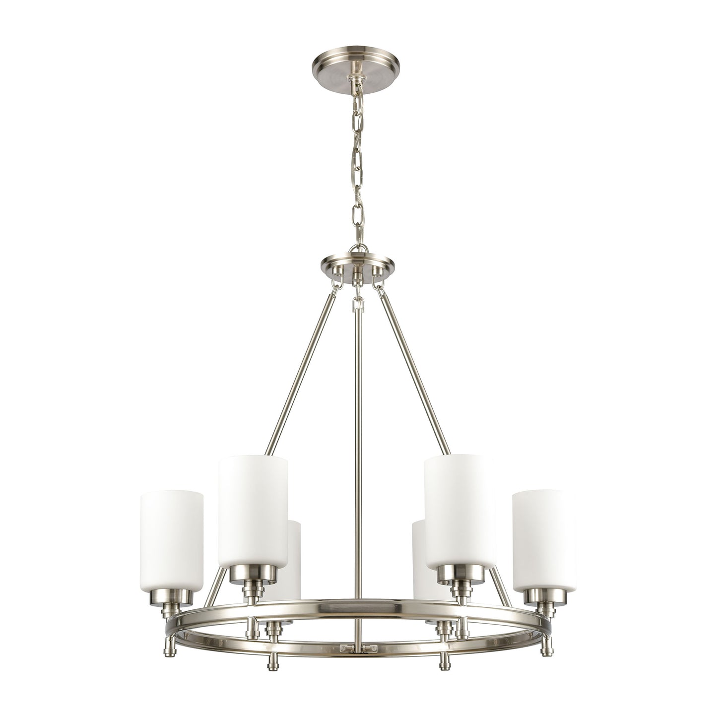 11667/6 - Dawson 25'' Wide 6-Light Chandelier - Satin Nickel