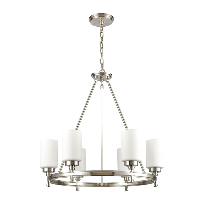 11667/6 - Dawson 25'' Wide 6-Light Chandelier - Satin Nickel