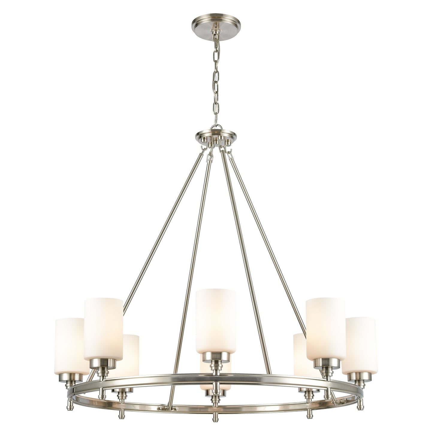 11668/8 - Dawson 33'' Wide 8-Light Chandelier - Satin Nickel