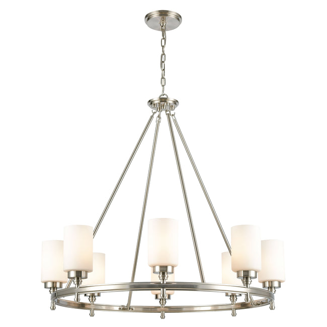 11668/8 - Dawson 33'' Wide 8-Light Chandelier - Satin Nickel