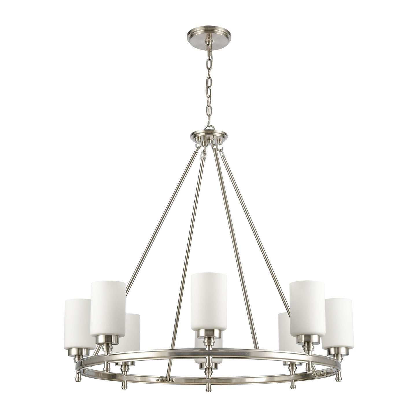 11668/8 - Dawson 33'' Wide 8-Light Chandelier - Satin Nickel