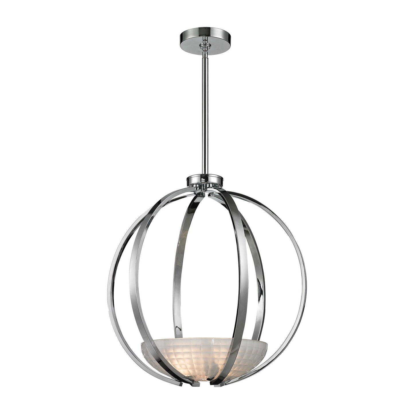 11763/3 - Sculptive 20'' Wide 3-Light Pendant - Polished Chrome