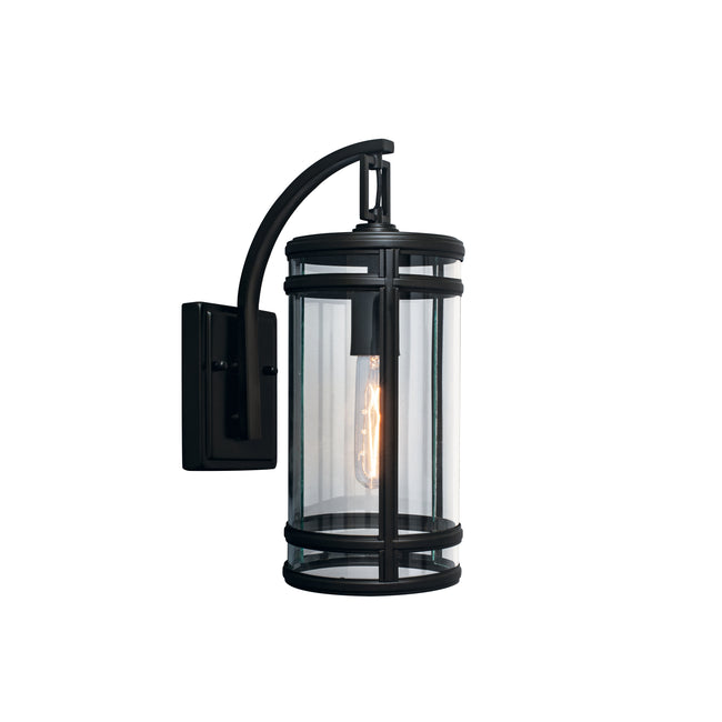 1190-ADB-CL - New Yorker Outdoor Wall Light - Acid Dipped Black