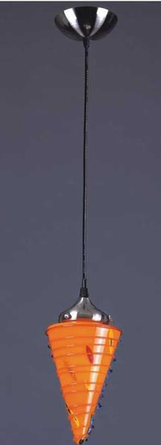 120-1O - PAZZO COLLECTION         WILD ORANGE 1 LT PENDANT