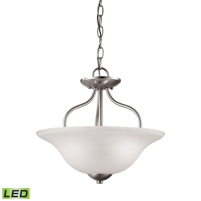 1202CS/20-LED - Conway 15'' Wide 2-Light Semi Flush Mount - Brushed Nickel