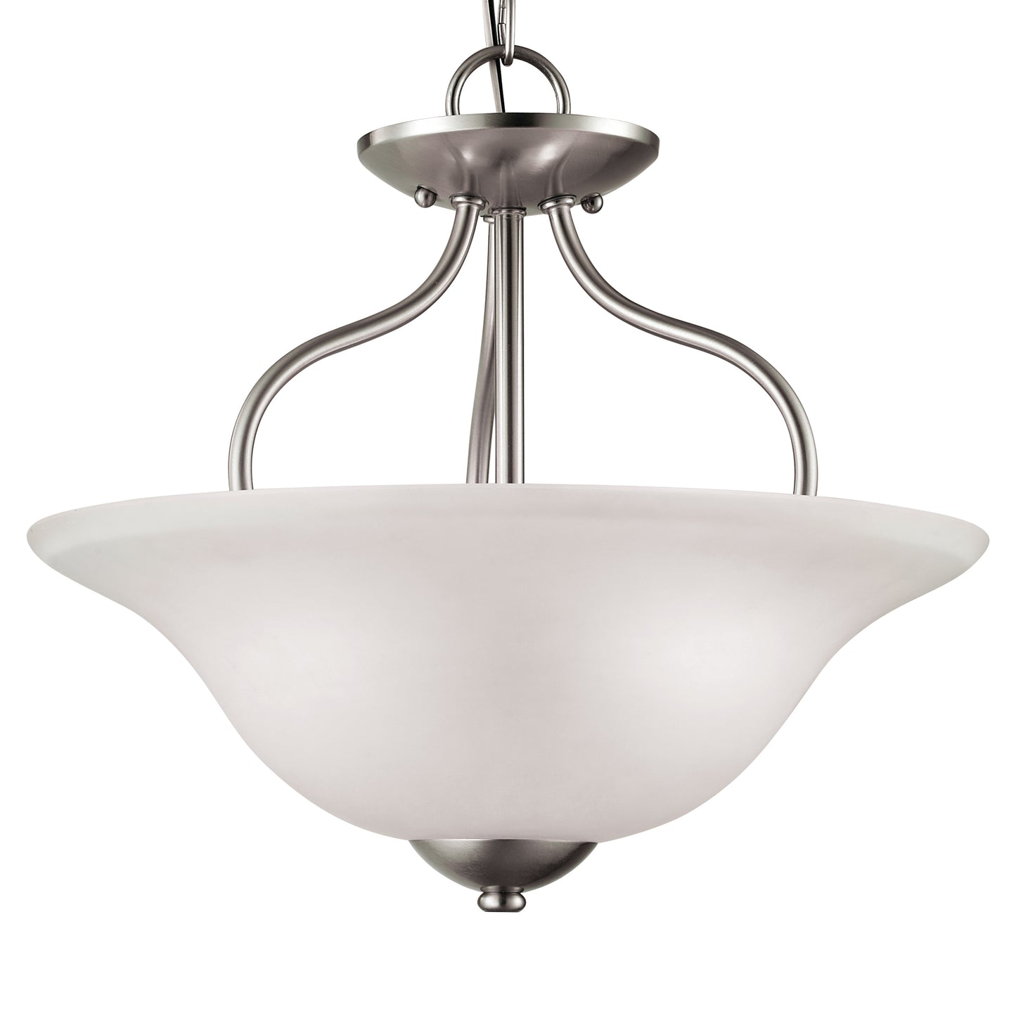 1202CS/20 - Conway 15'' Wide 2-Light Semi Flush Mount - Brushed Nickel